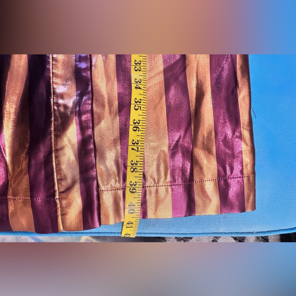 Manila Grace Metallic Striped Burgundy Orange Robe Coat Duster IT 44 fits 6-8 - Picture 15 of 16